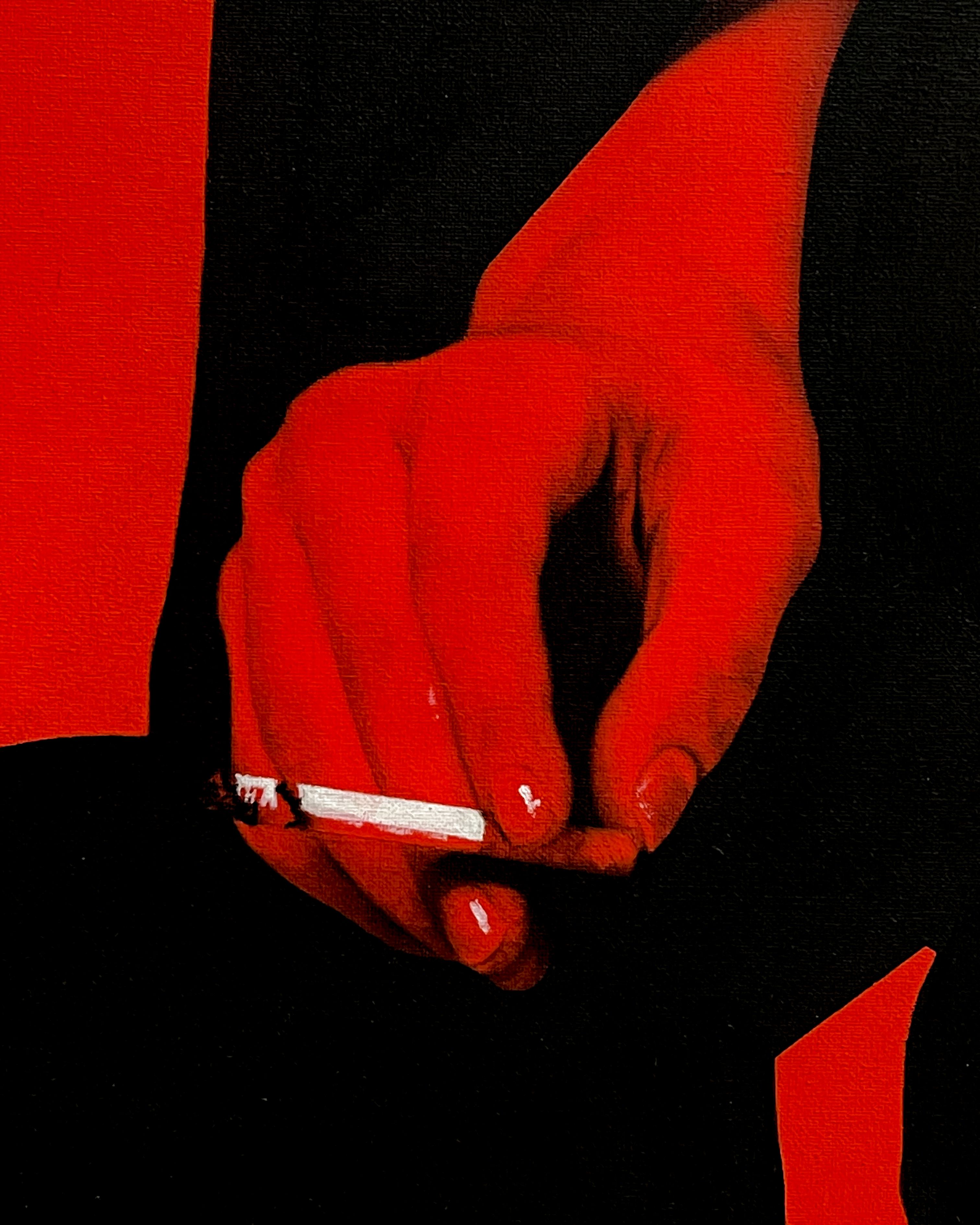 Generazione Fahrenheit N.5 — 120x120cm, 2023 · opera di Rosso Perseo (Piervincenzo Nocera) (immagine 2 di 4)