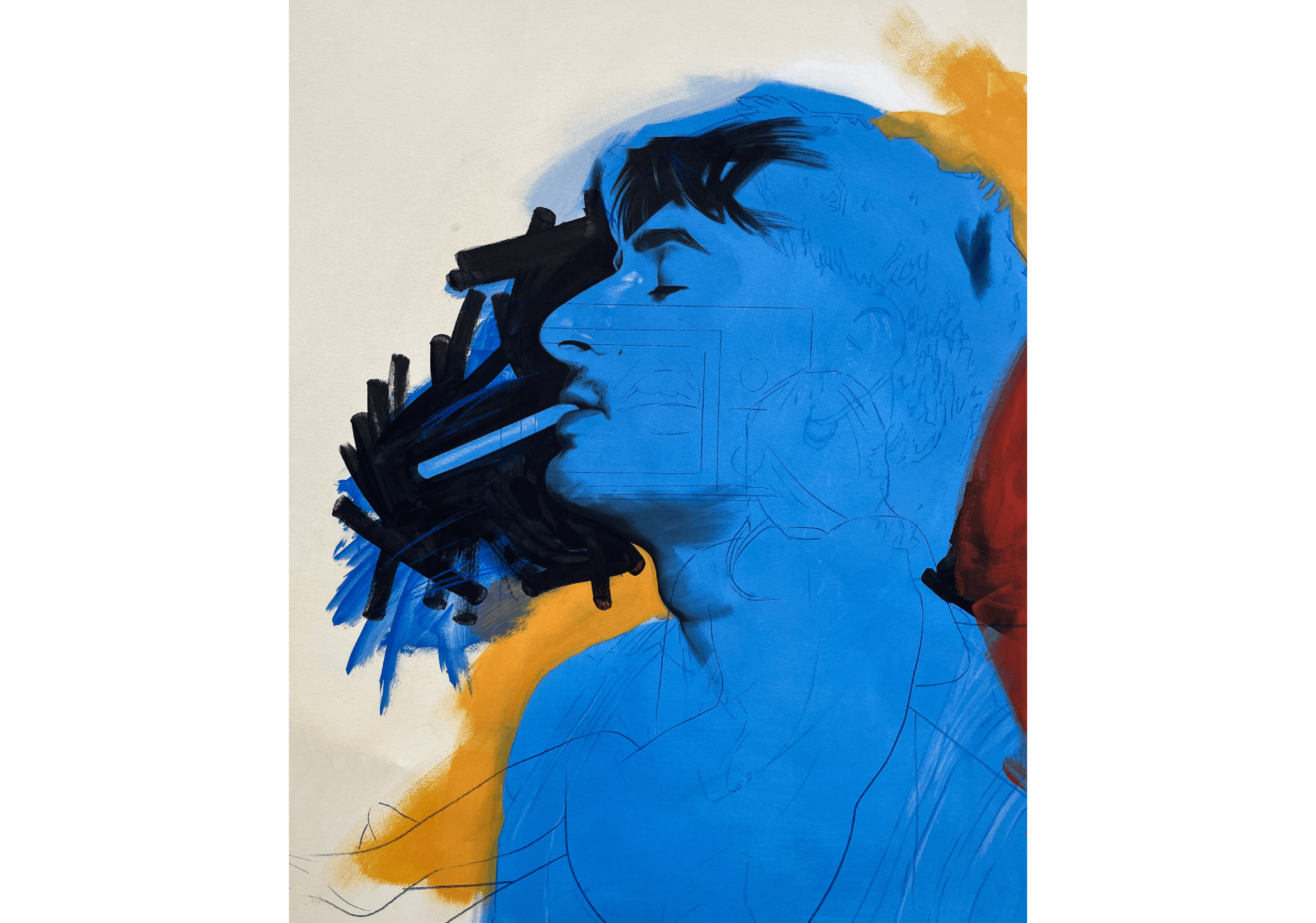 La trama — 110x150cm, 2022 · opera di Rosso Perseo (Piervincenzo Nocera) (immagine 3 di 4)