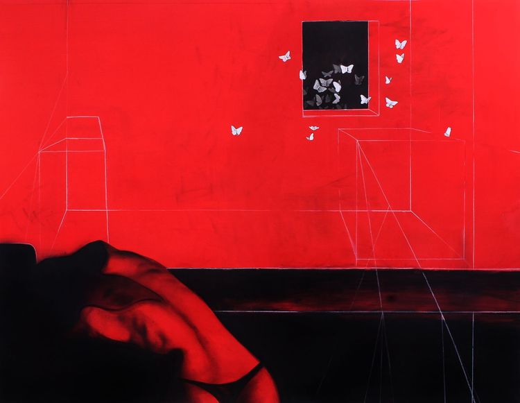 Il profeta di rosso — opera di Rosso Perseo (Piervincenzo Nocera)